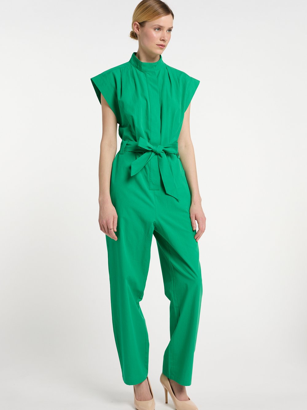 Dreimaster Jumpsuit Damen Baumwolle grün, L