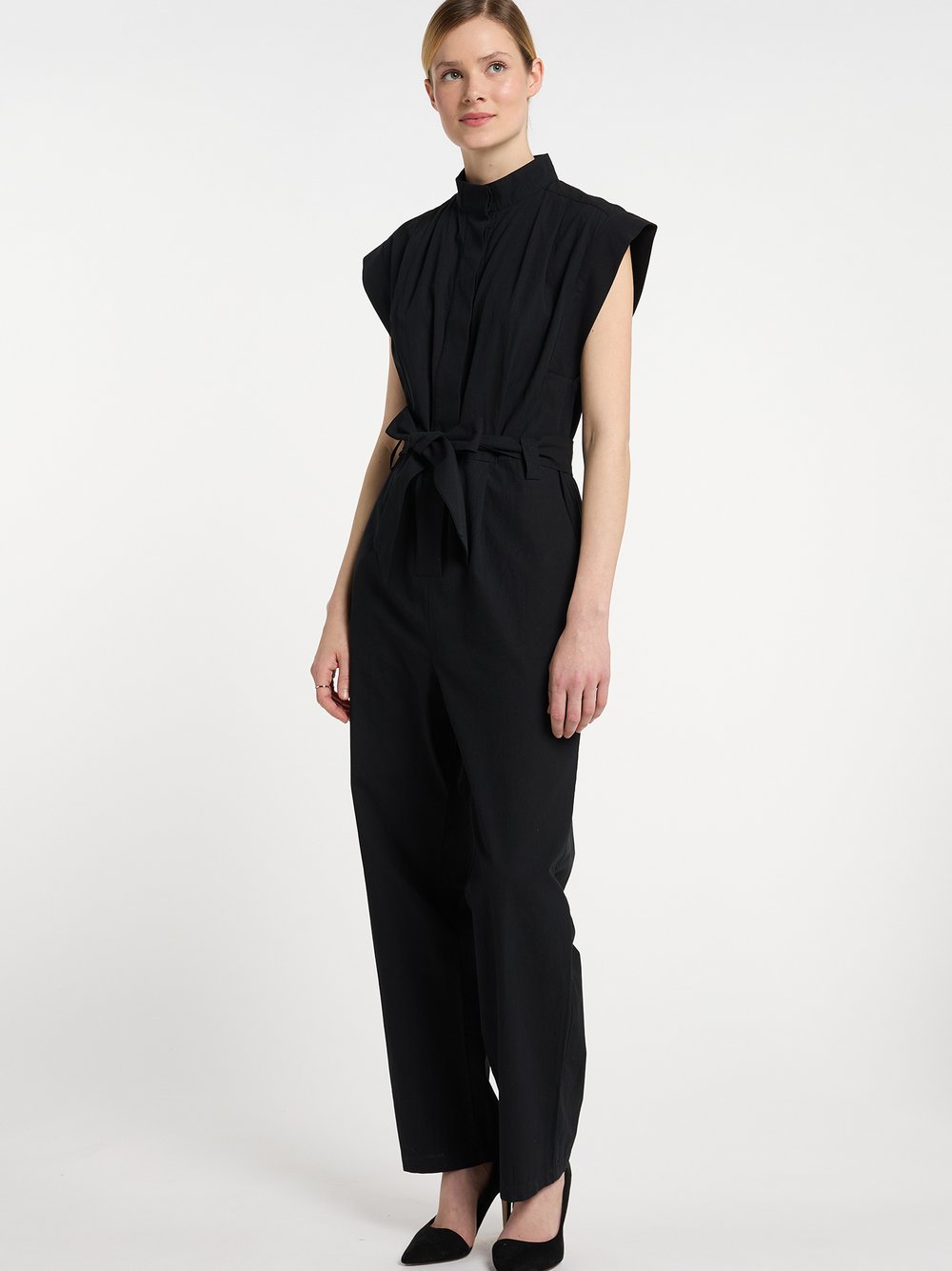 Dreimaster Jumpsuit Damen Baumwolle schwarz, S