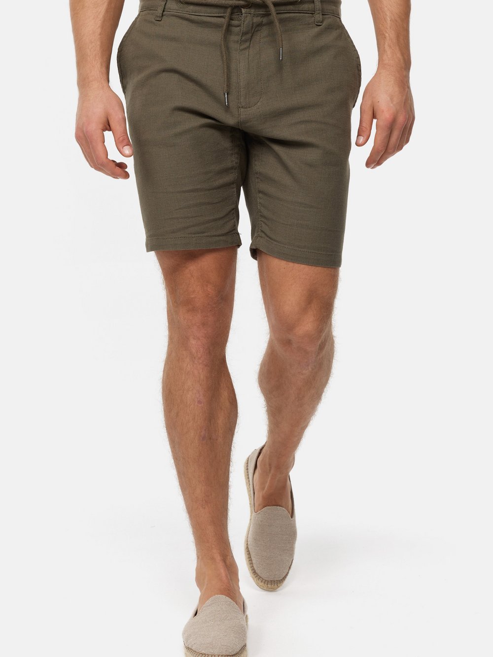 Indicode Shorts Chino Herren Baumwolle grün, M