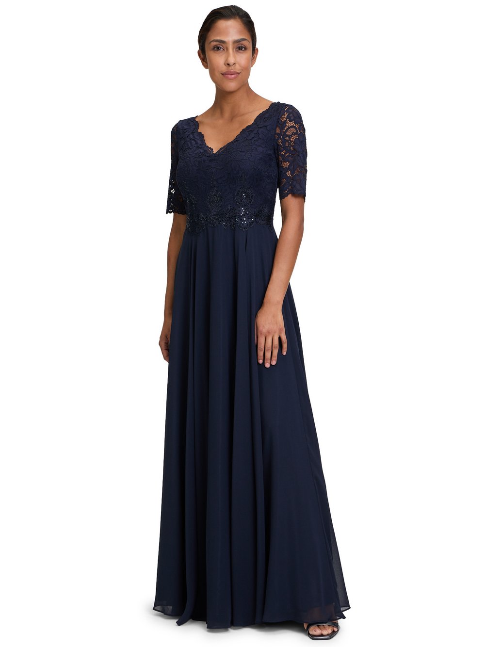 Vera Mont Abendkleid Damen Chiffon blau, 38