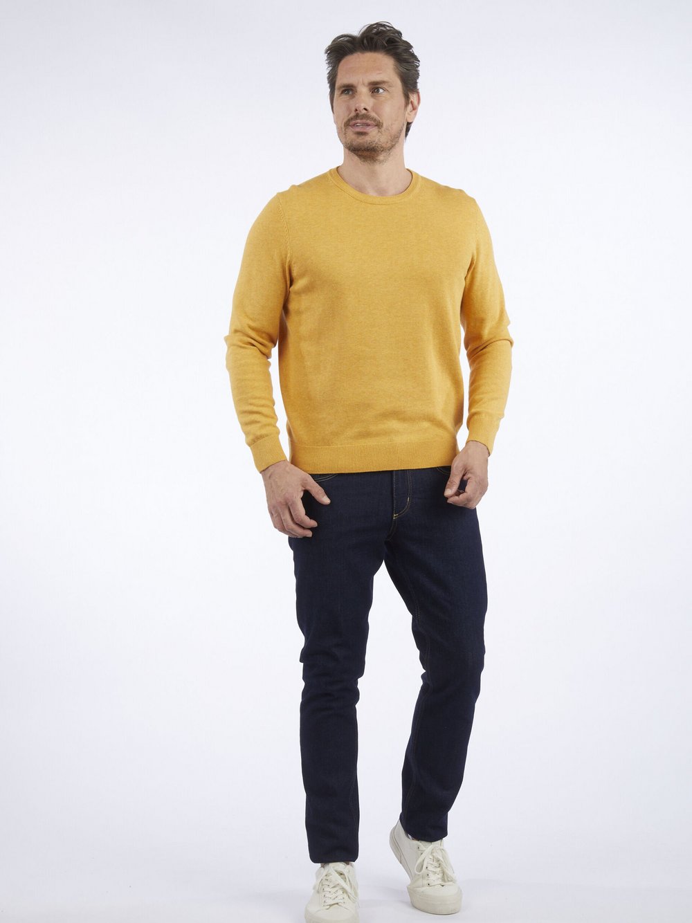 Daniel Hechter Pullover Herren Baumwolle gelb, XXL