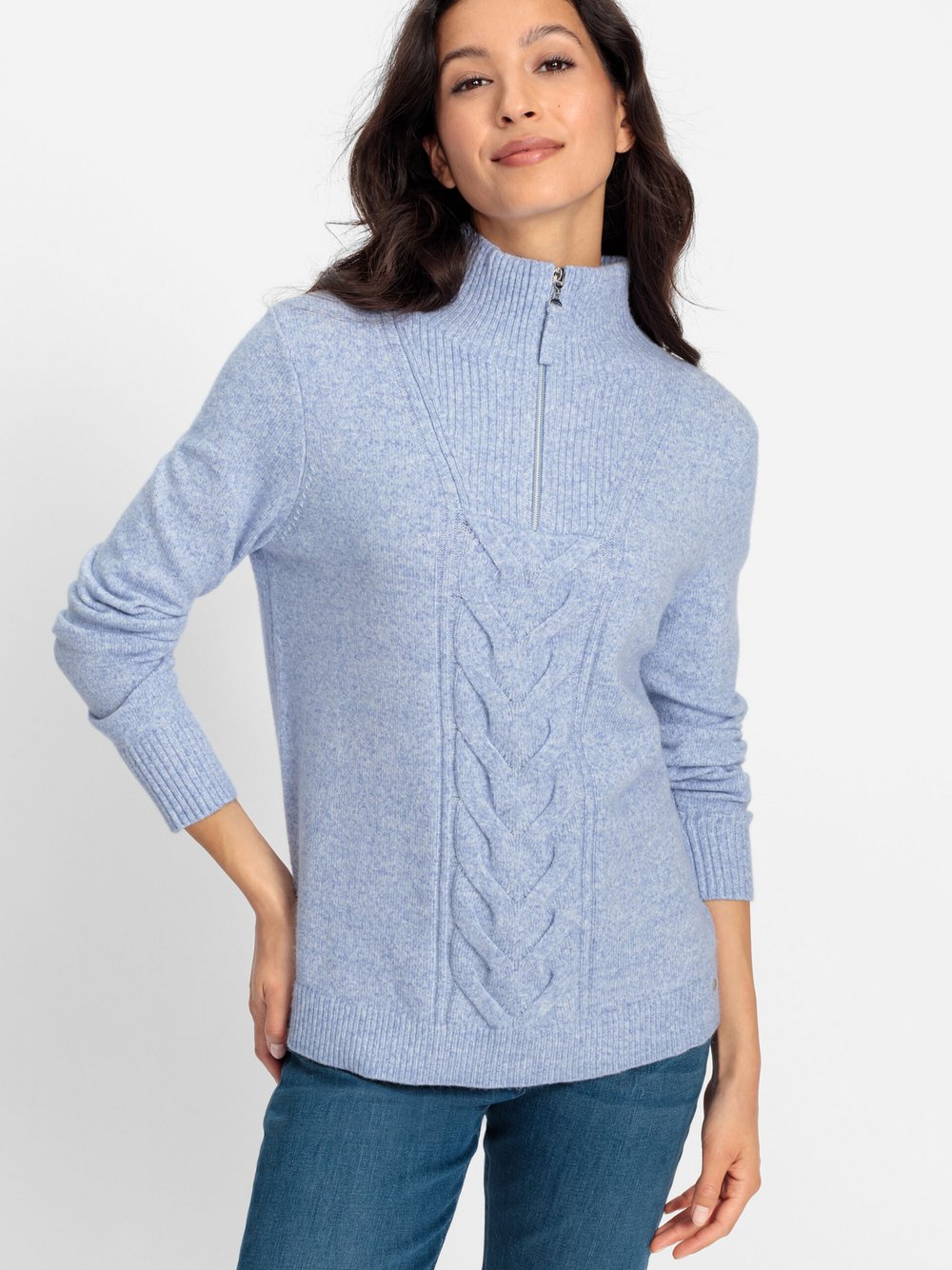 Olsen Pullover Damen Viskose lila meliert, 40