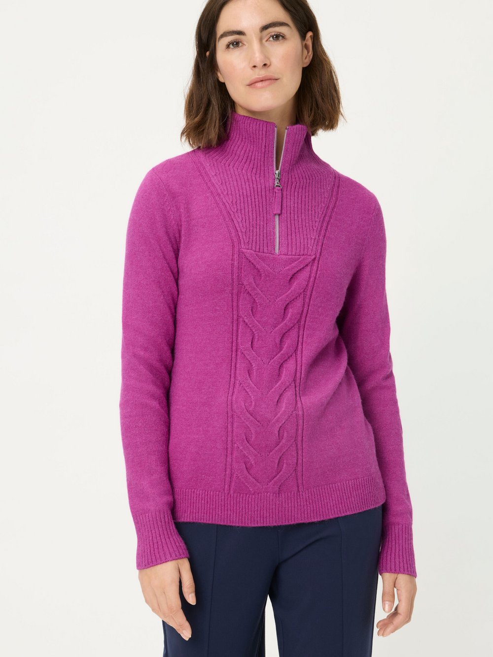 Olsen Pullover Damen Viskose lila meliert, 42