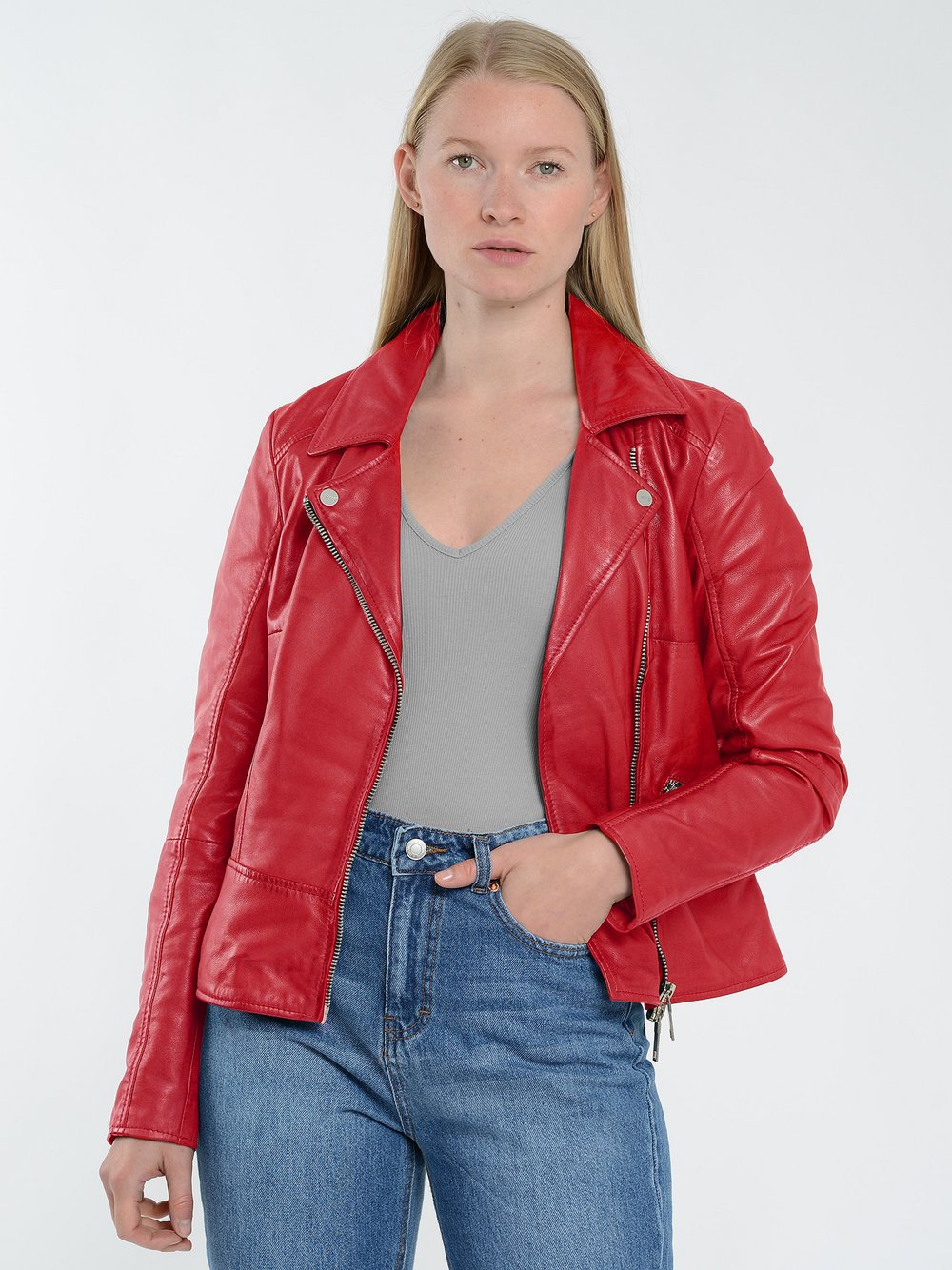 Maze Lederjacke Damen rot, XS