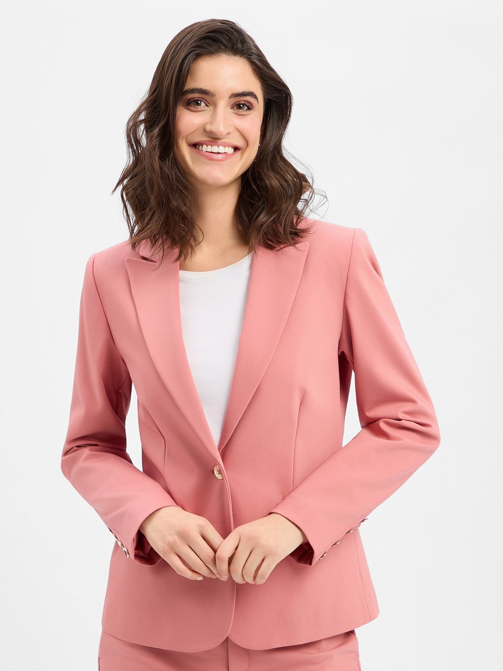 MOS MOSH Baukasten-Kastenblazer Damen Baumwolle rosa, 40