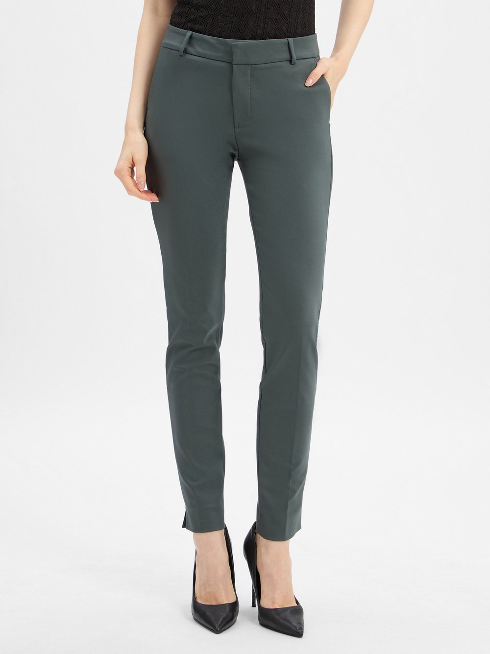 MOS MOSH Stoffhose Damen Baumwolle grün, 42