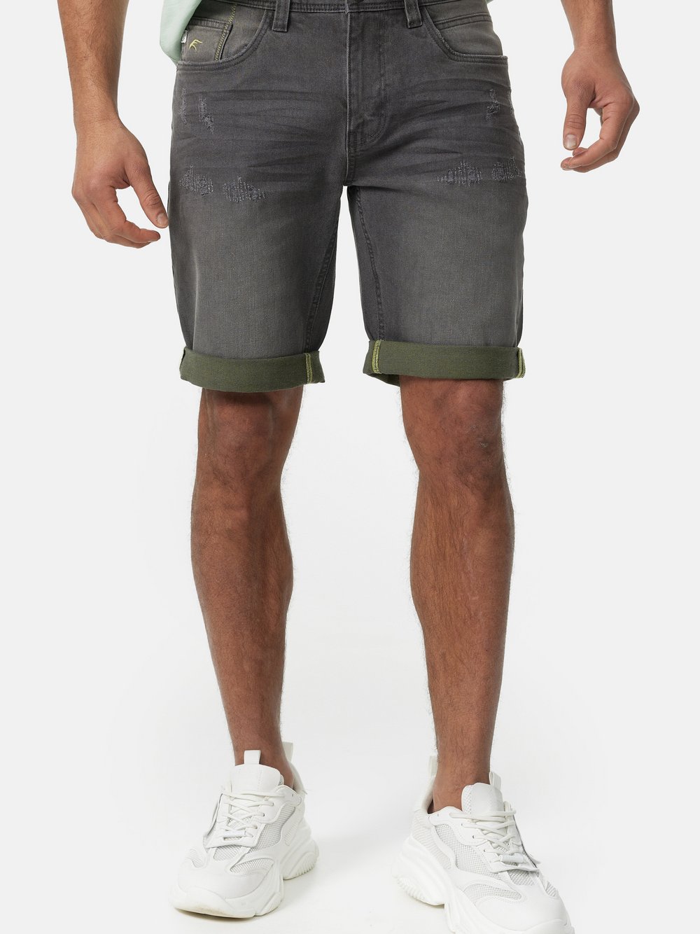 Indicode Shorts Jeans Herren grau, L