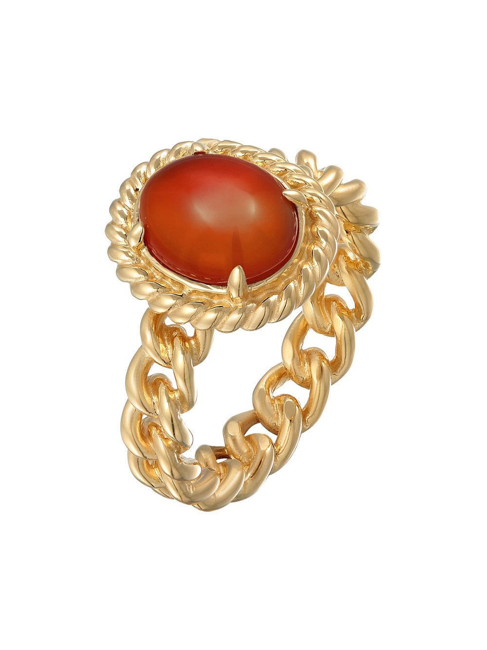 Elli PREMIUM Ring Damen Sterlingsilber orange, 52