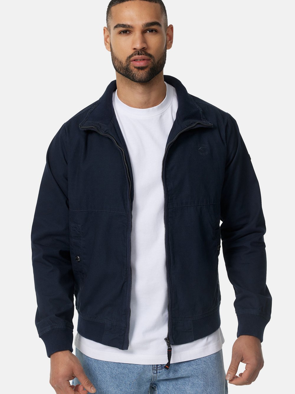 Indicode Übergangsjacke Herren Baumwolle blau, M