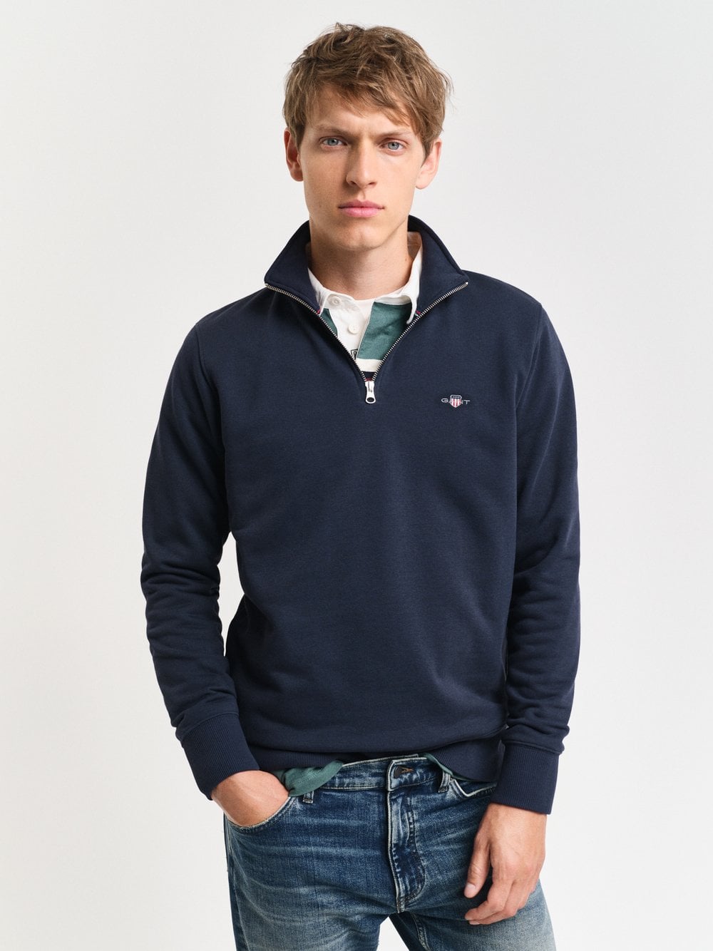 Thumbnail - Gant Sweatshirt Herren Baumwolle blau, L