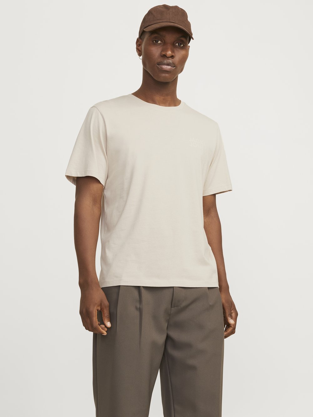 Jack & Jones T-Shirt Herren Baumwolle braun, XXL