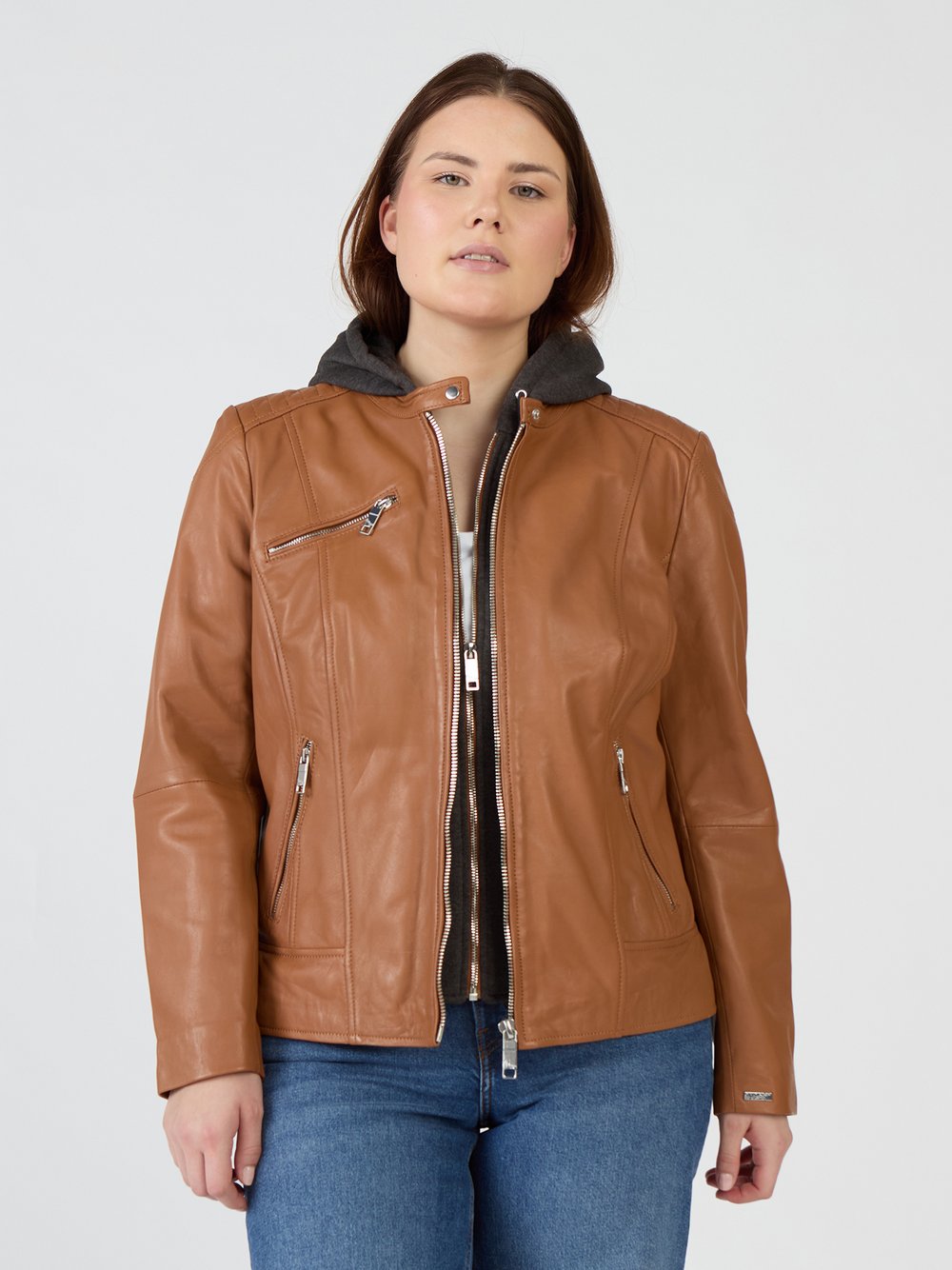 Maze Lederjacke Damen braun, 54