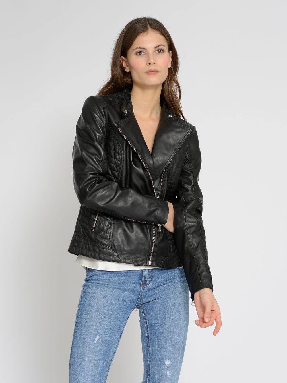 Maze Lederjacke Damen schwarz, XXL