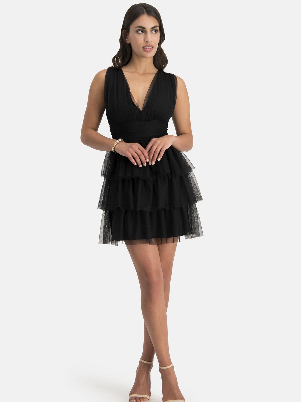 Nicowa Tüllkleid Damen schwarz, 38