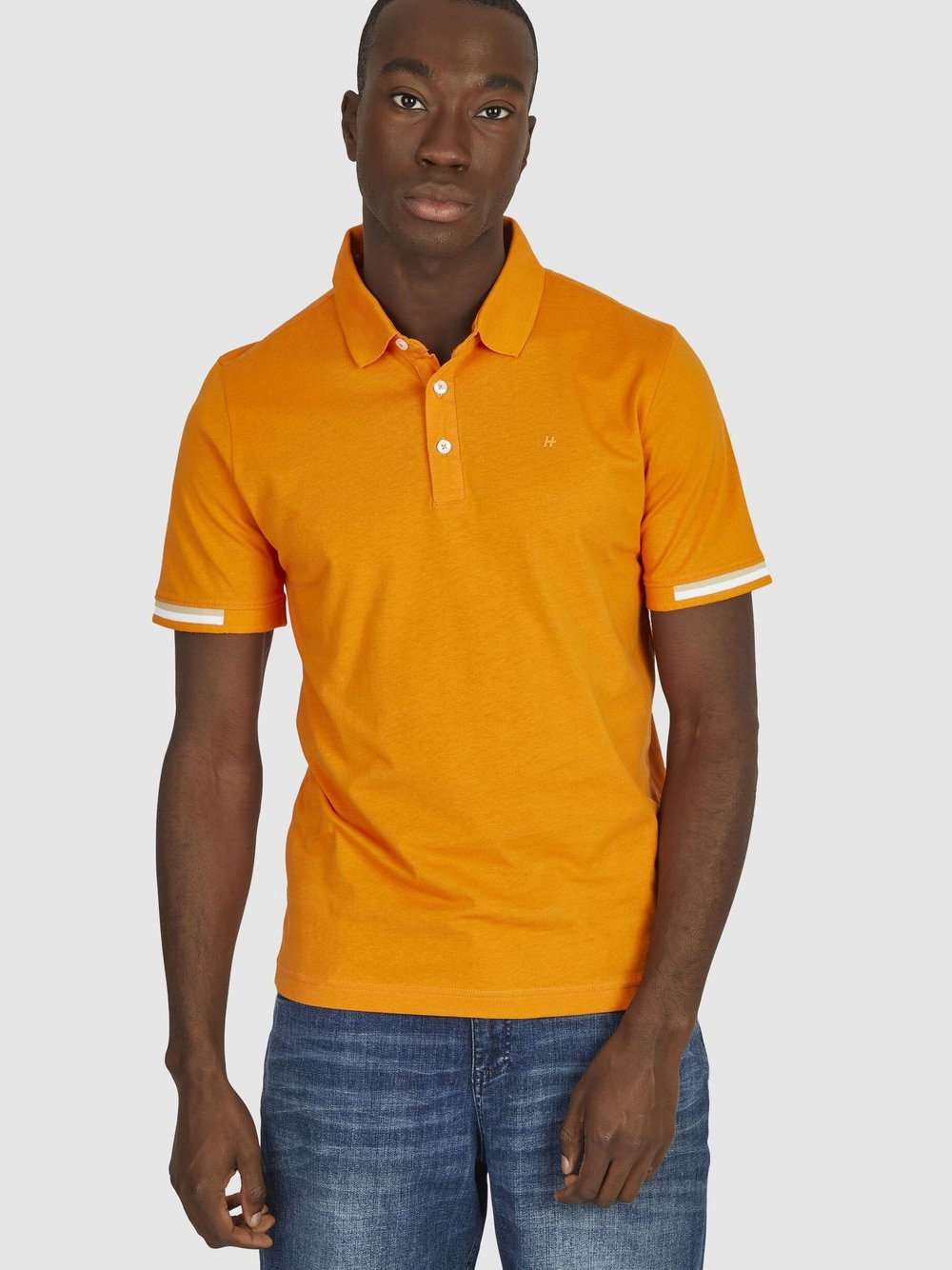 Daniel Hechter Poloshirt Herren Baumwolle orange, XL