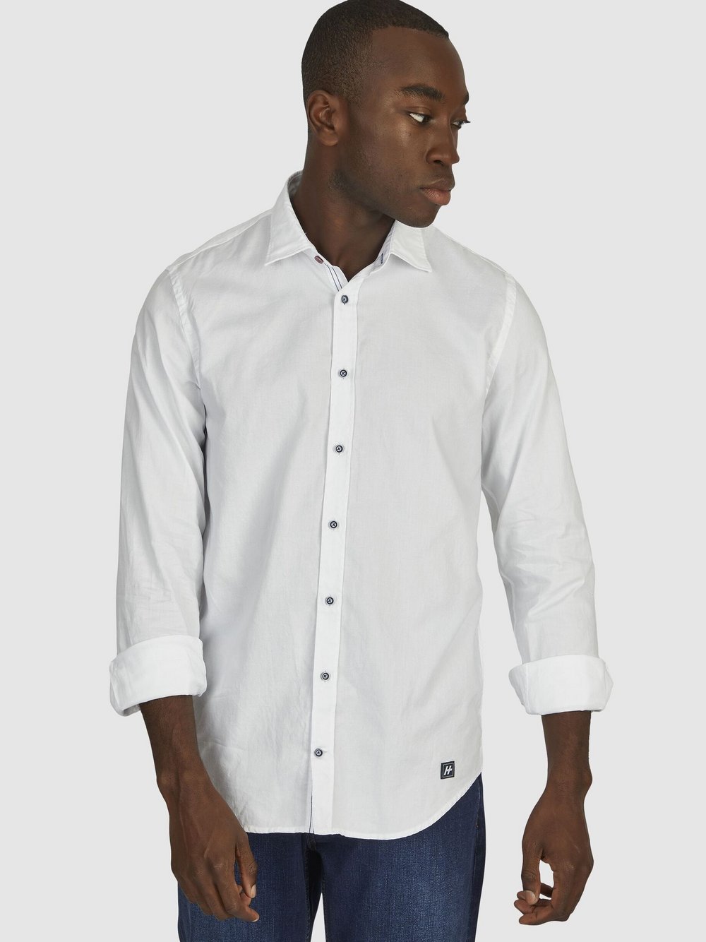 Daniel Hechter Business-Hemd Herren Modern Fit Baumwolle weiß, XXXL