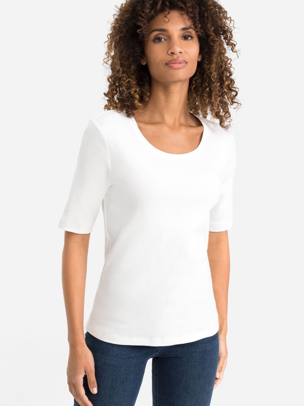 Olsen Shirt Damen Baumwolle weiß, 44