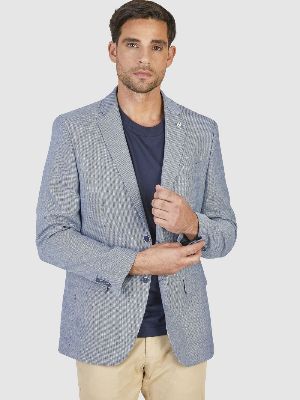 Daniel Hechter Sakko Herren Modern Fit blau meliert, 26