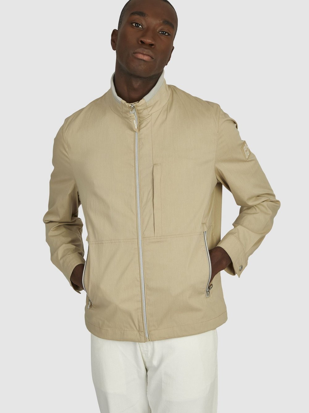 Daniel Hechter Blousonjacke Herren Baumwolle beige, 48