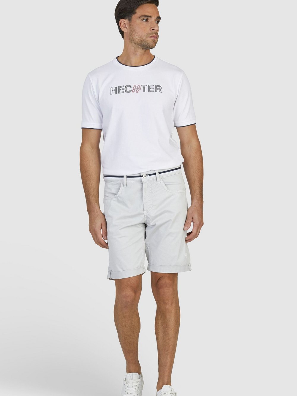 Daniel Hechter Bermuda-Shorts Herren Baumwolle grau, 36