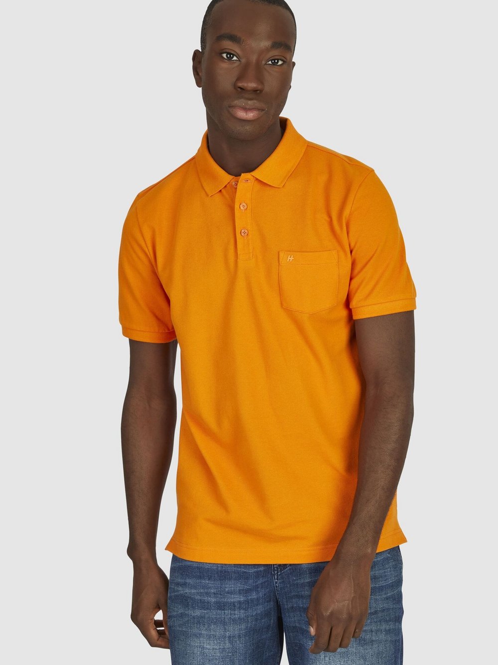 Daniel Hechter Poloshirt Herren Baumwolle orange, XXL