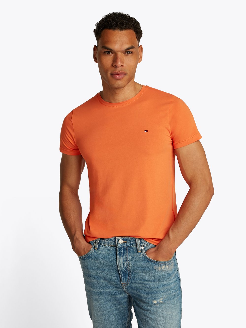 Thumbnail - Tommy Hilfiger T-Shirt Herren Jersey orange, XXL
