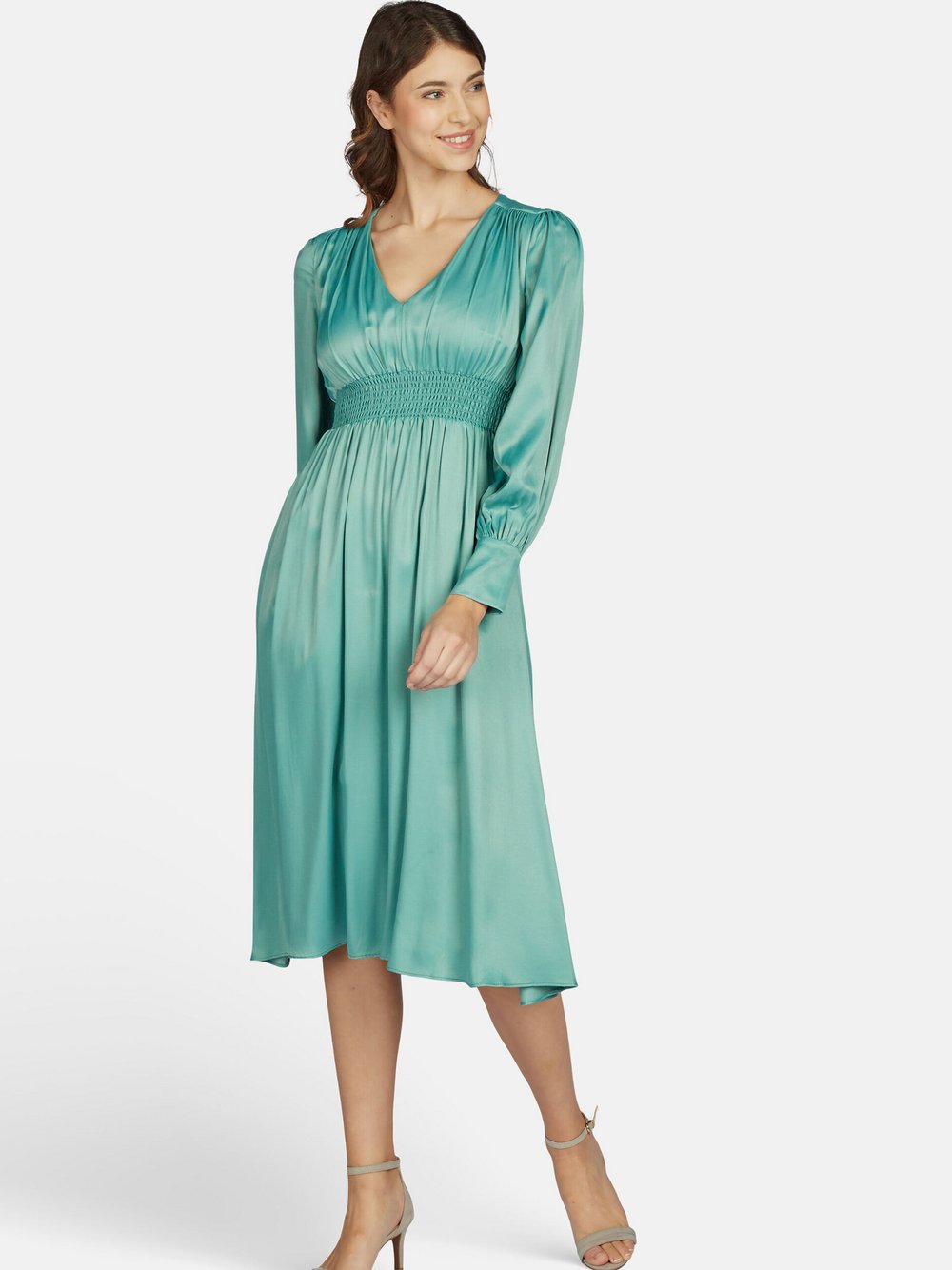 Kleo Midi-Abendkleid Damen Viskose grün, 44