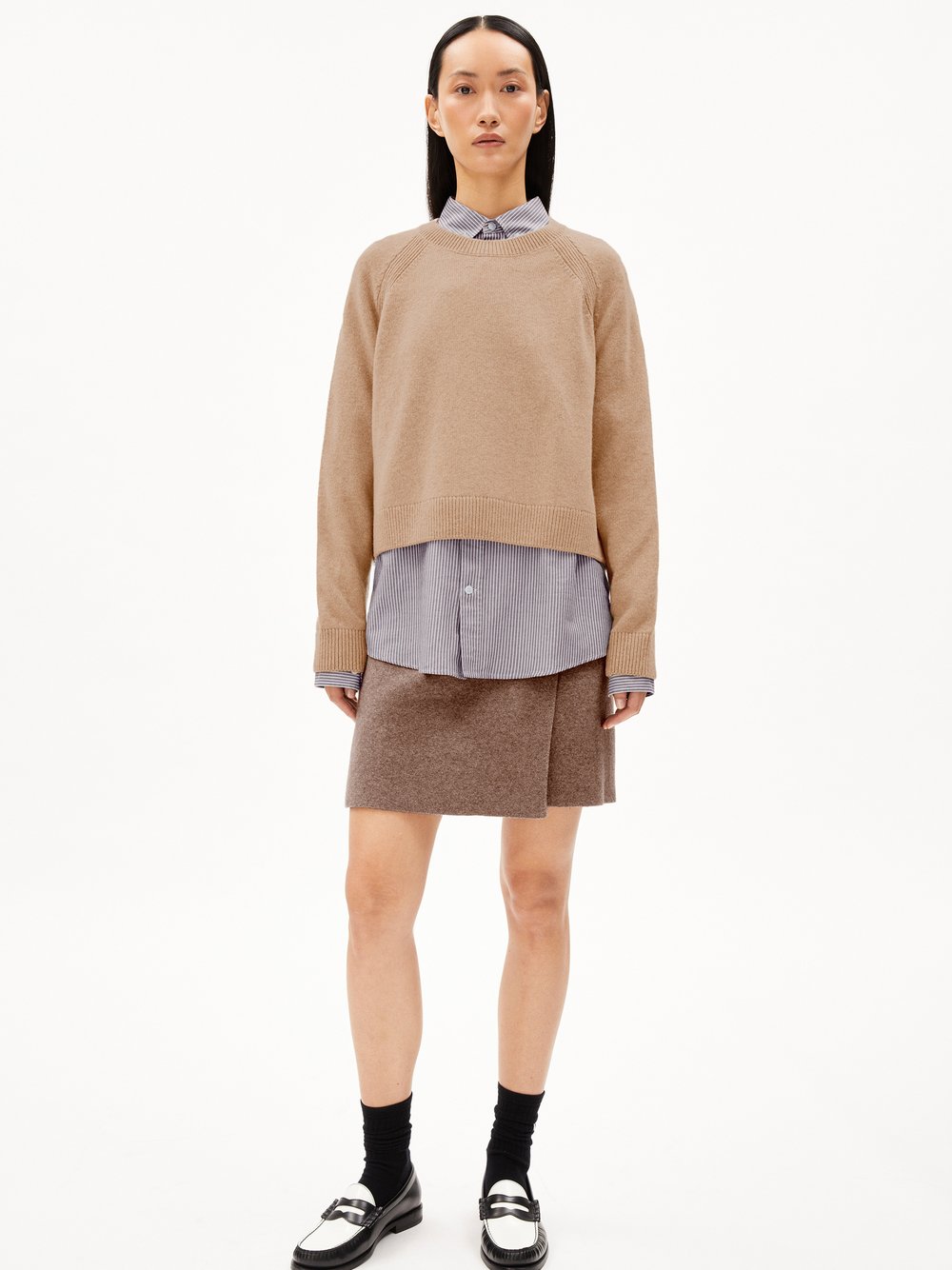 ARMEDANGELS Strickpullover-Diliriaa-Reglanaa Damen Wolle beige, L