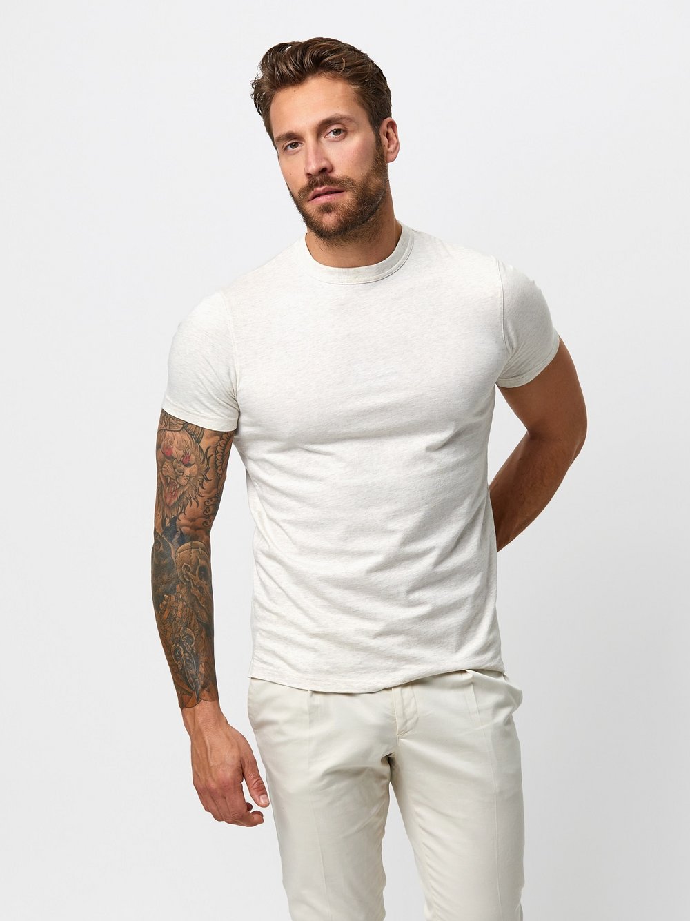 Profuomo T-Shirt Herren Baumwolle beige, M