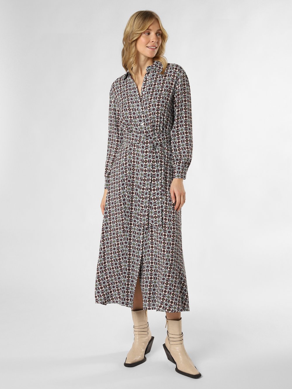 Weekend Max Mara Kleid Damen Viskose mehrfarbig gemustert, 38