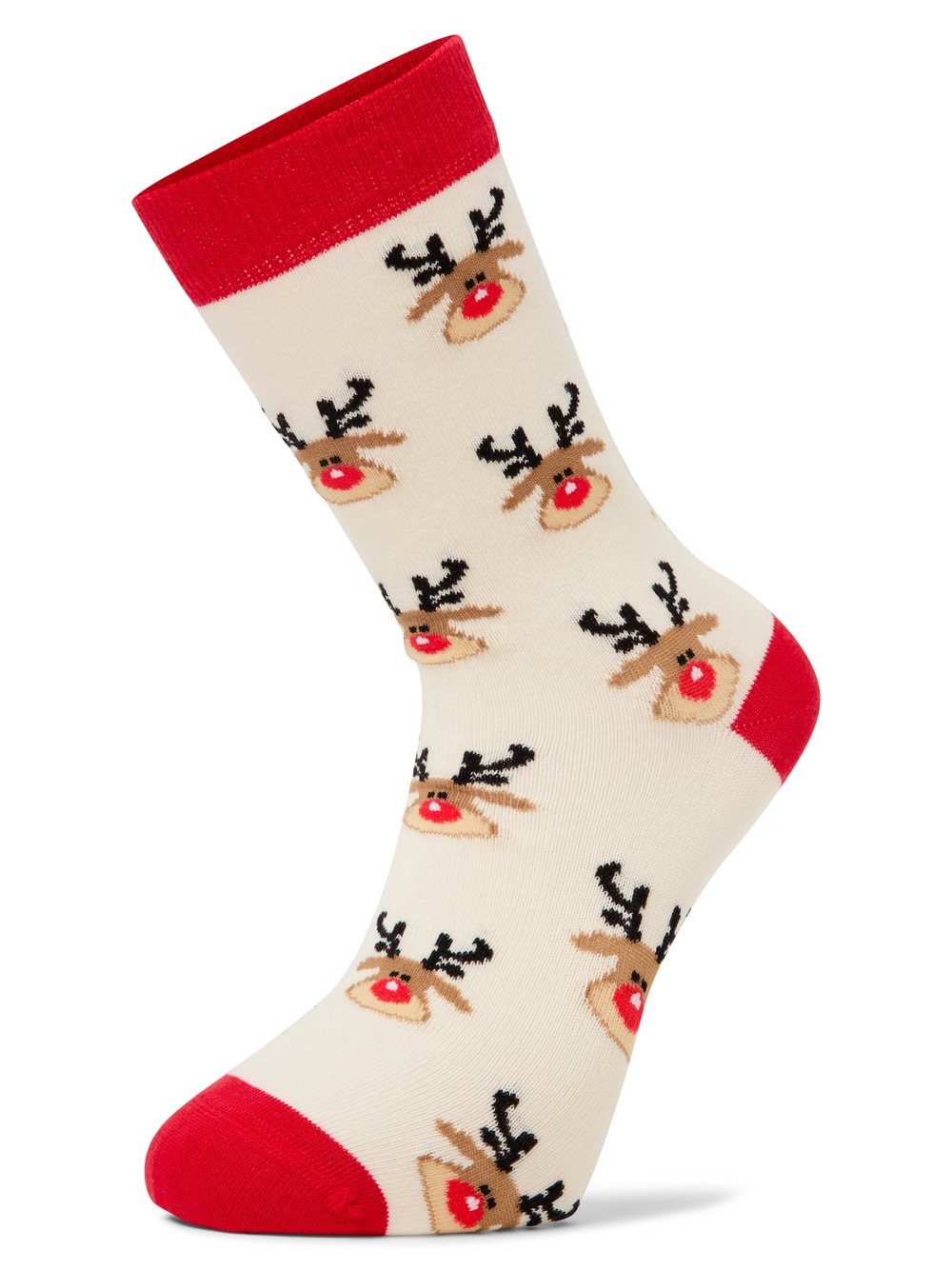 Marie Lund Socken Damen Baumwolle mehrfarbig gemustert, 35-40