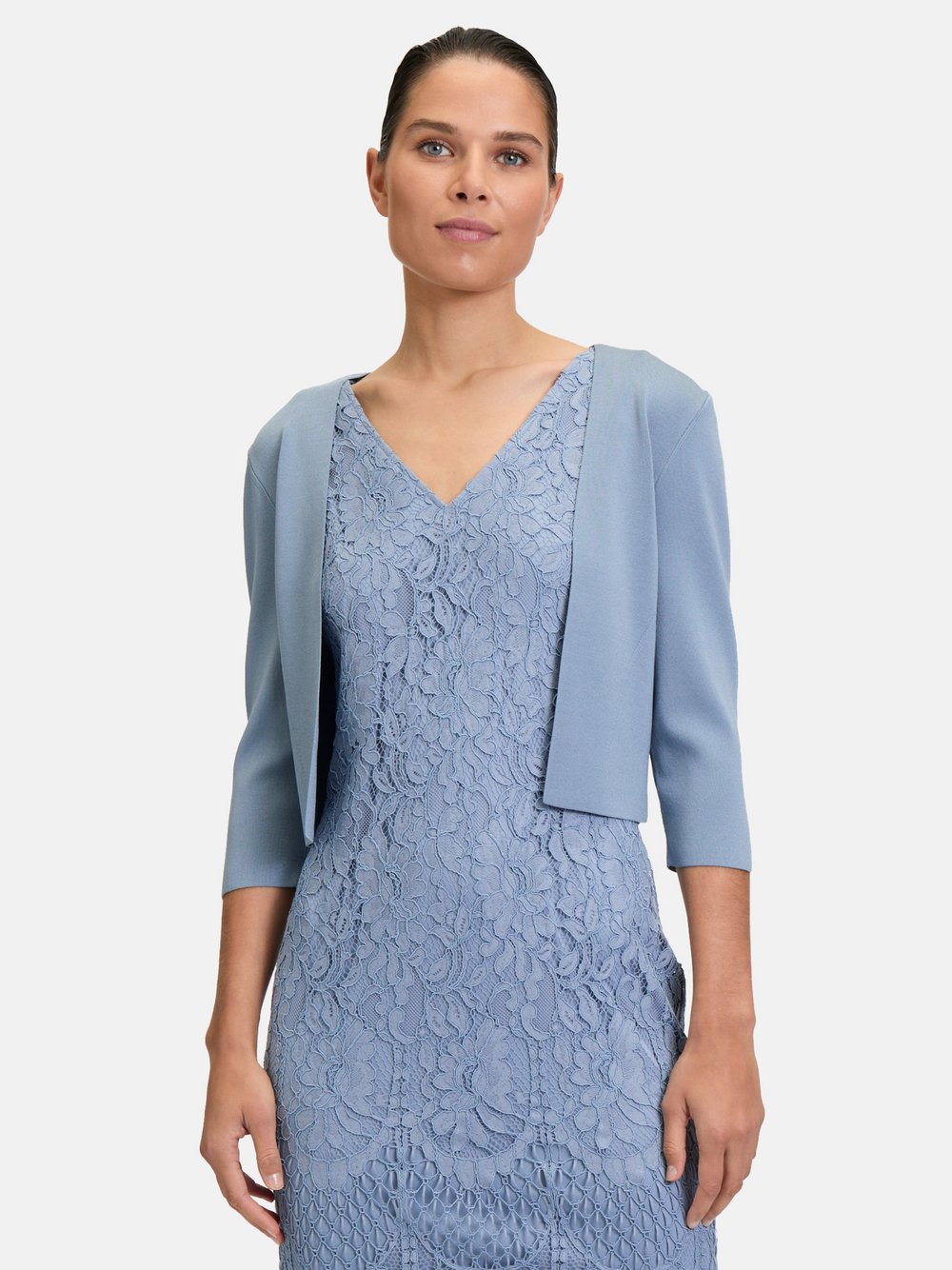 Vera Mont Strickbolero Damen Viskose blau, M