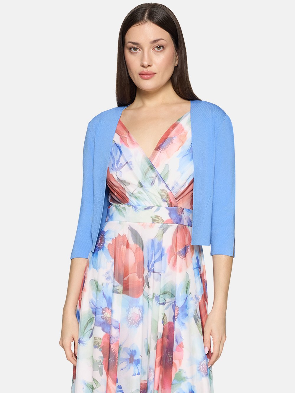 Vera Mont Strickbolero Damen Viskose blau, XXXL