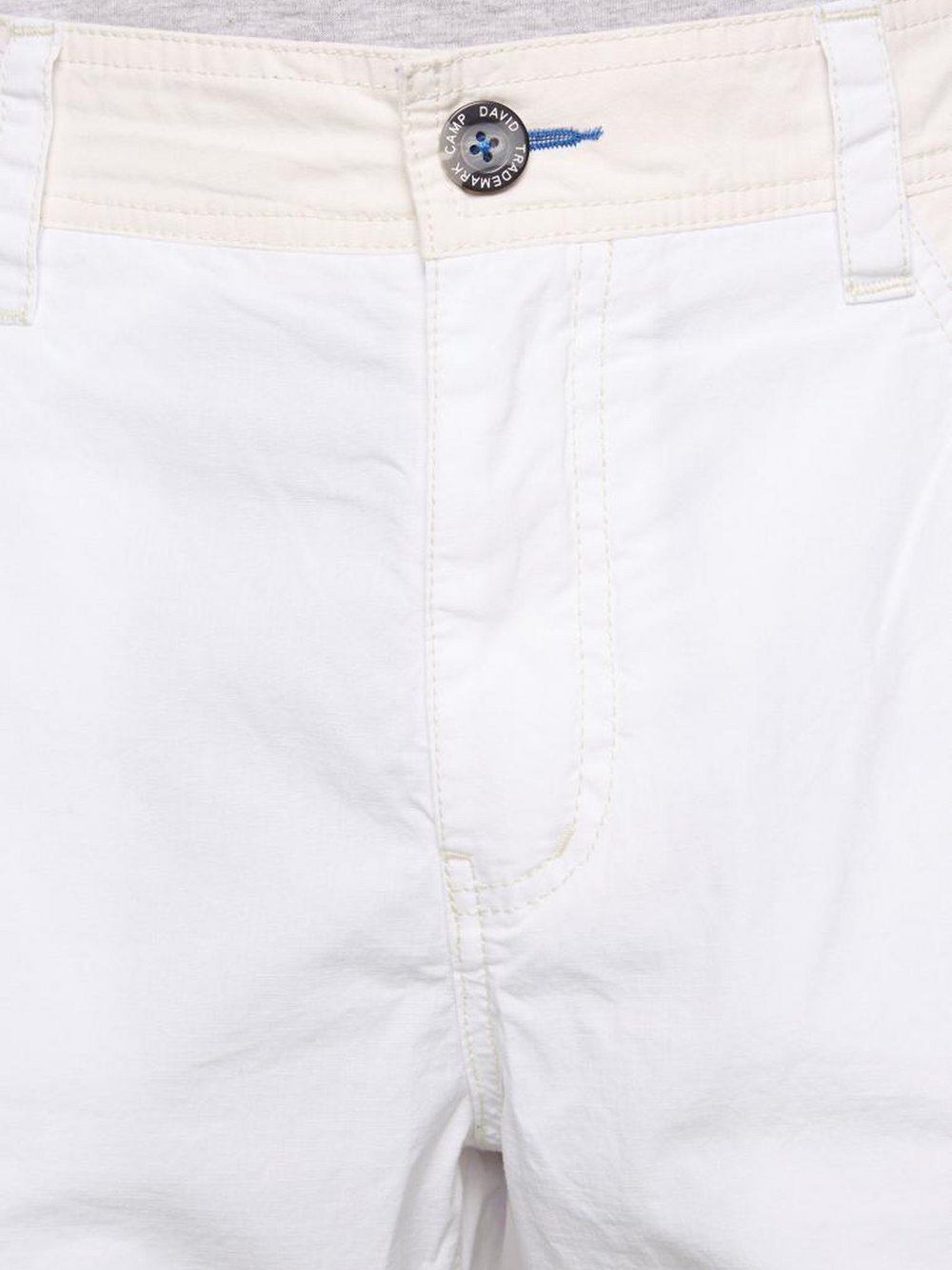 Camp David Cargoshorts Herren Baumwolle weiß bedruckt, XXXL