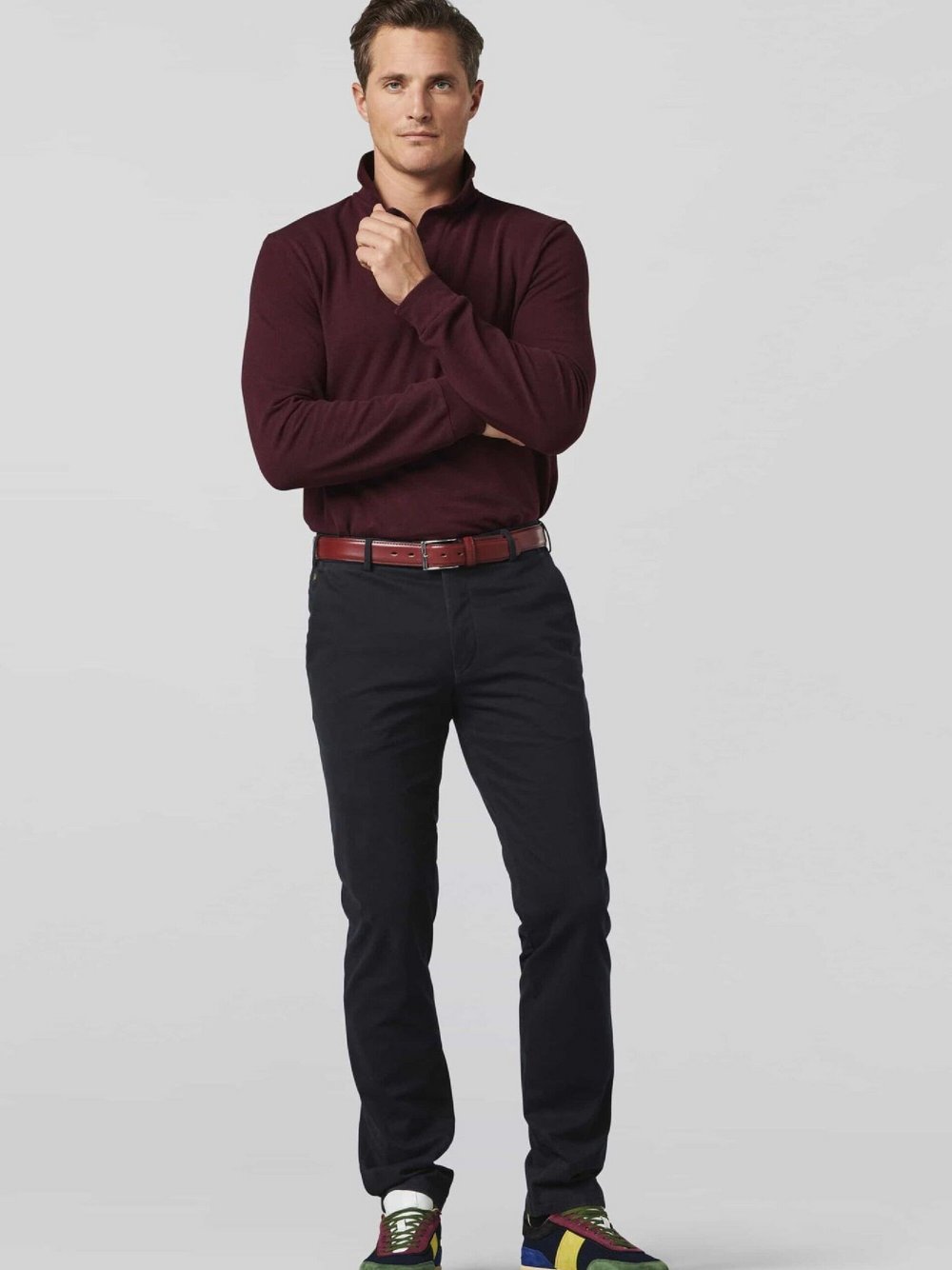 MEYER Gürtel Herren Leder rot, 110