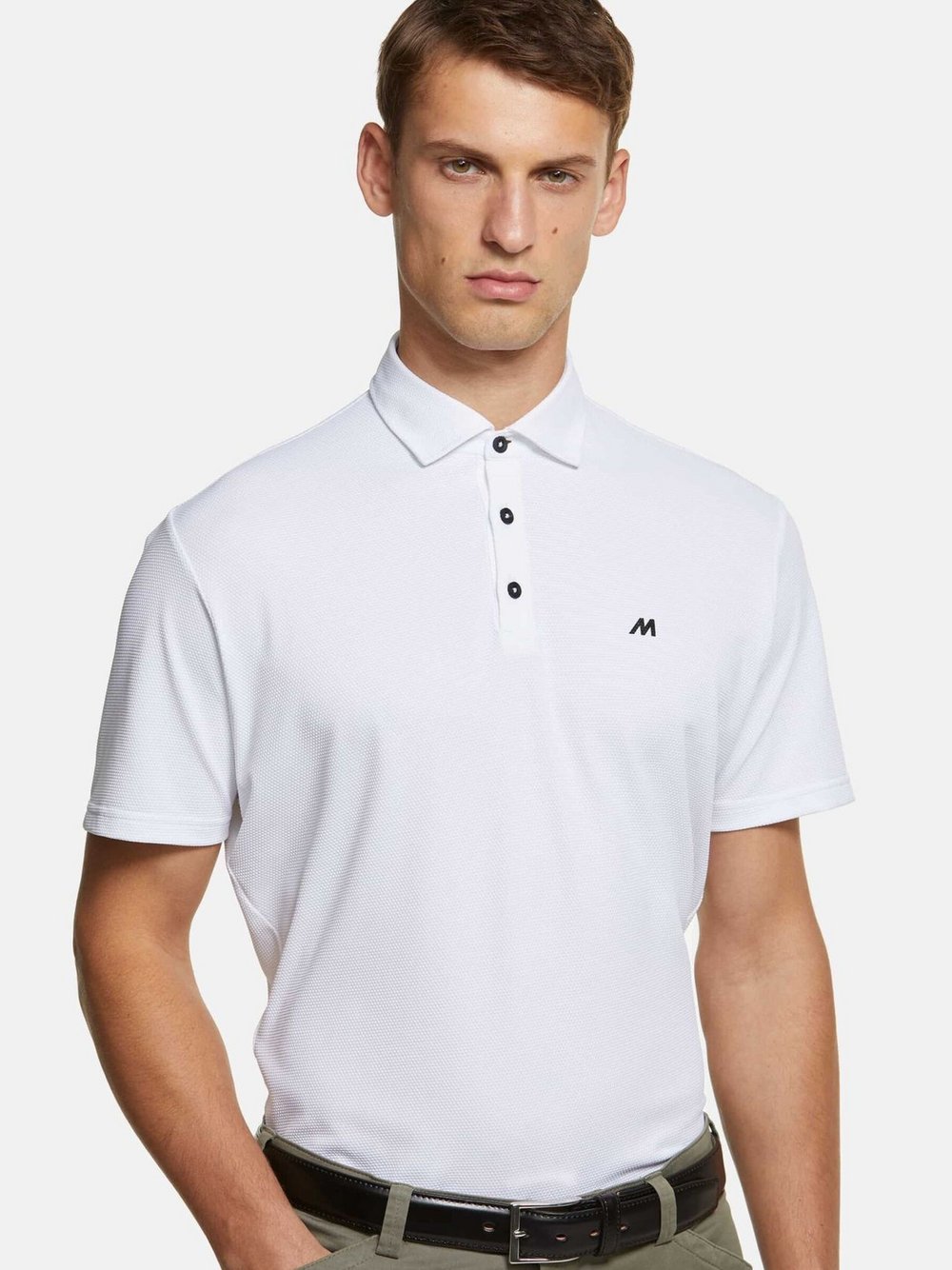 MEYER Poloshirt Herren Polyamid weiß, XXL