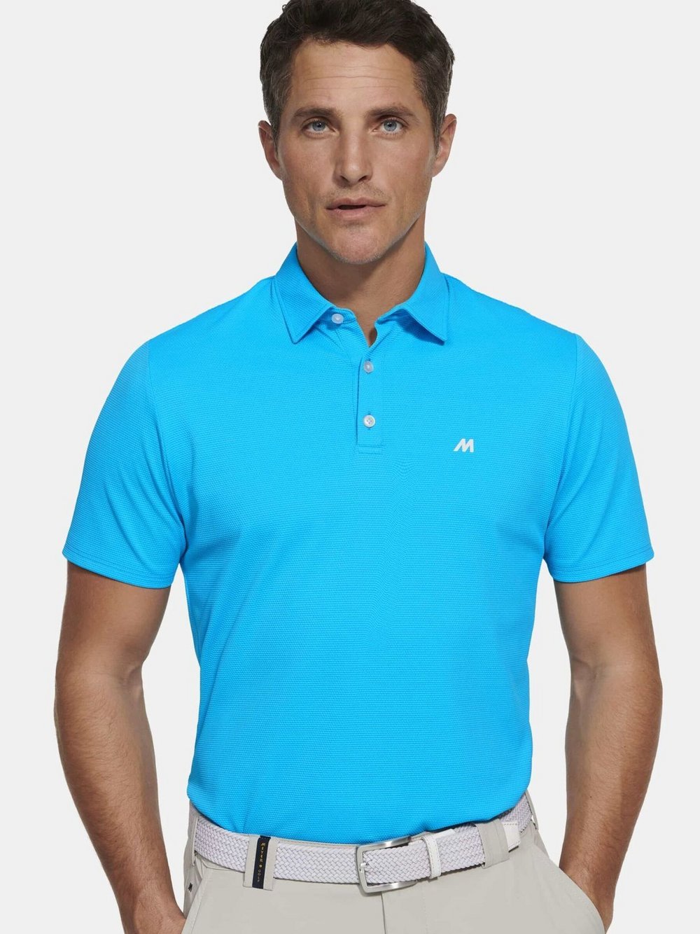 MEYER Poloshirt Herren Polyamid blau, L