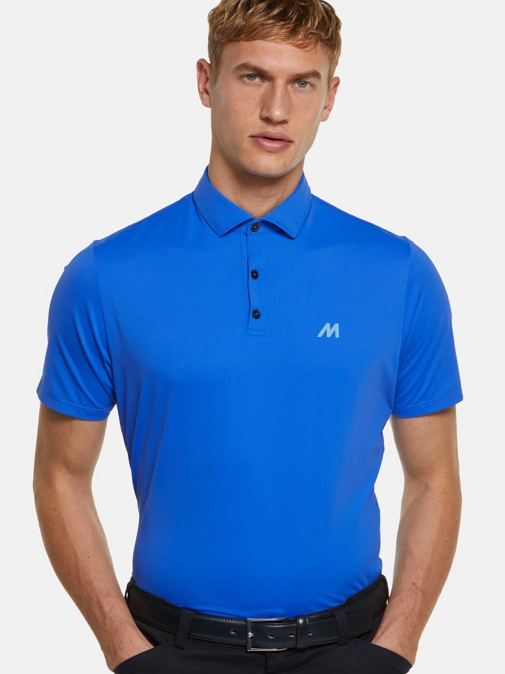 MEYER Poloshirt Herren Polyamid blau, M