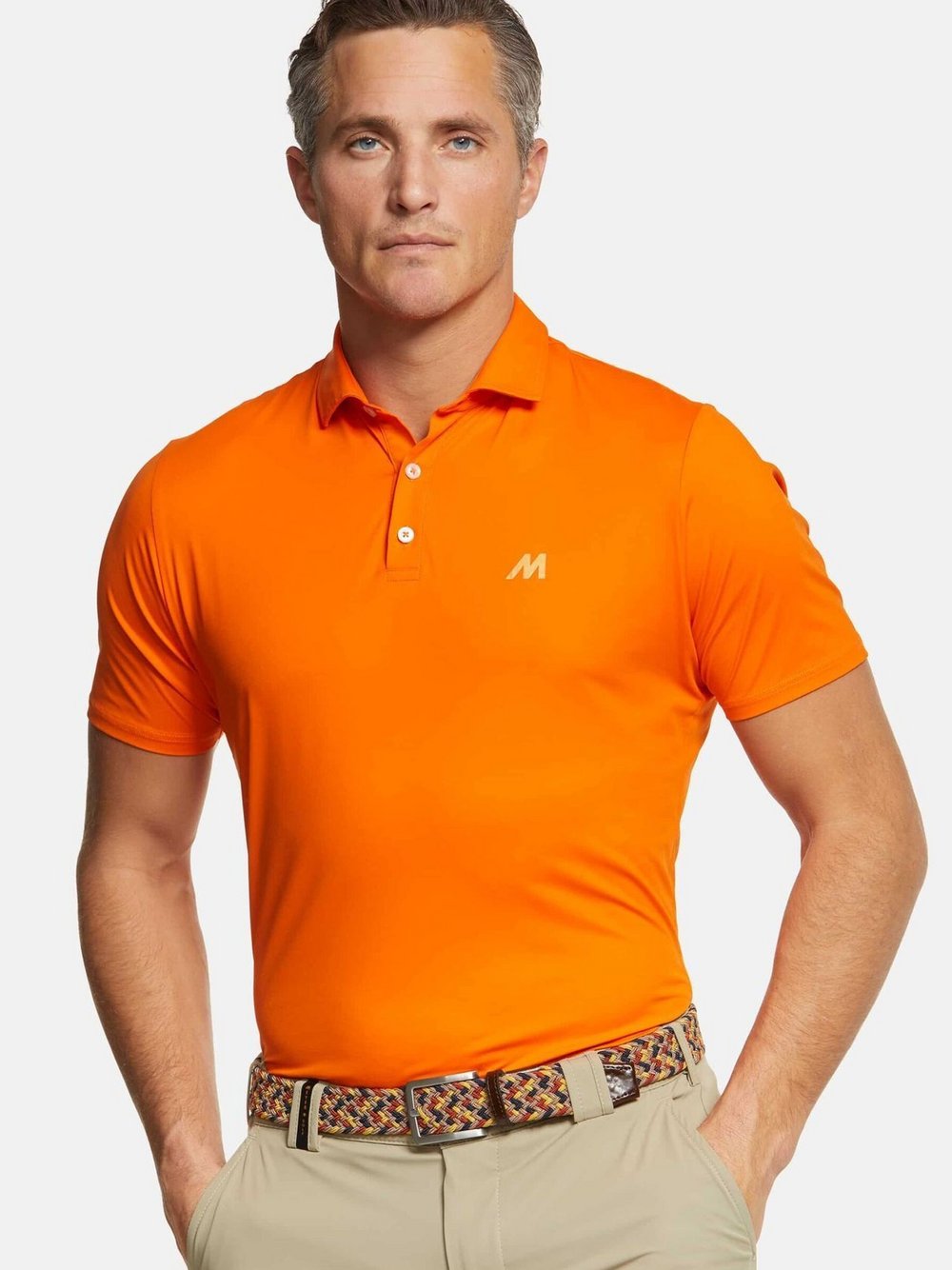 MEYER Poloshirt Herren Polyamid orange, M