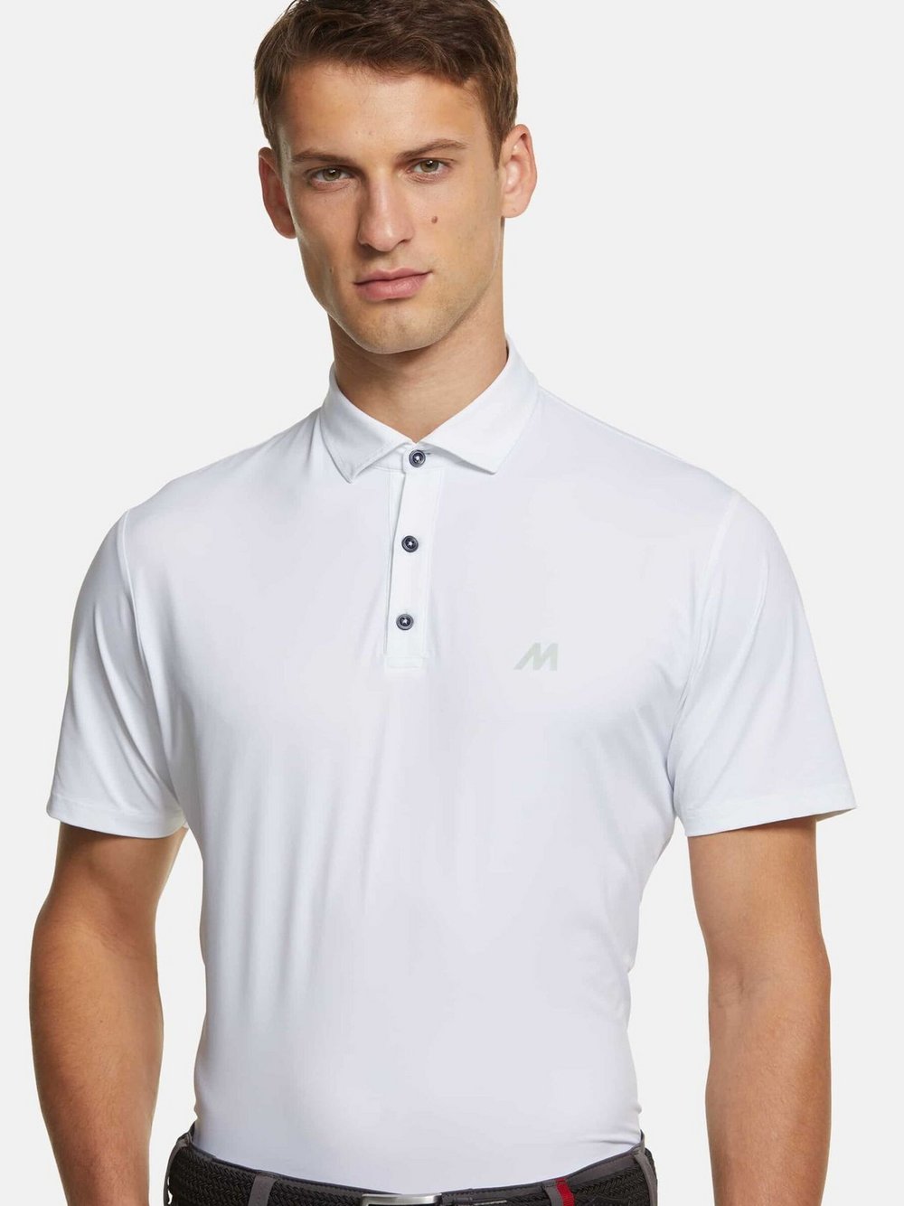 MEYER Poloshirt Herren Polyamid weiß, S