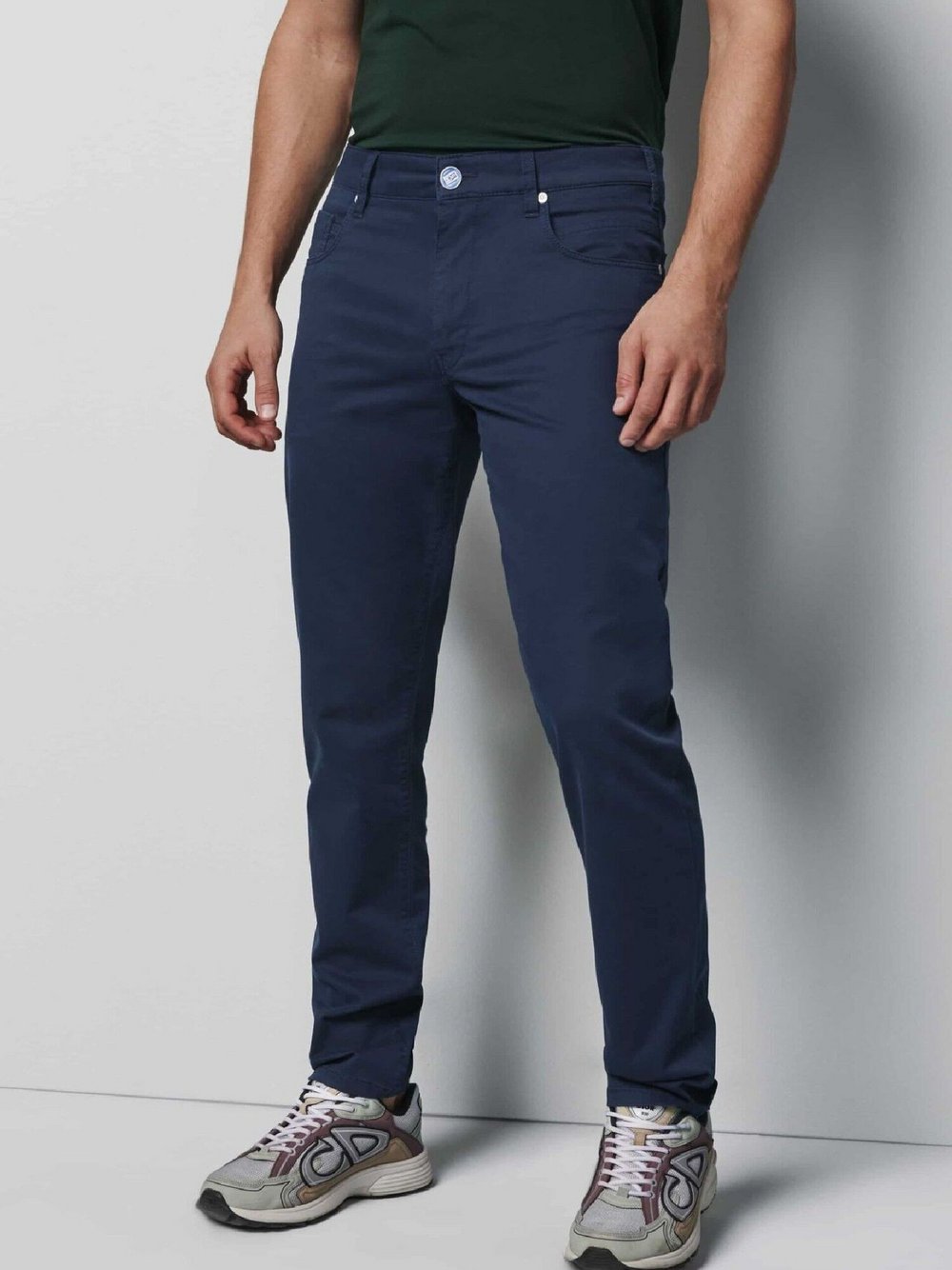 MEYER Hose Herren Baumwolle blau, 33-34