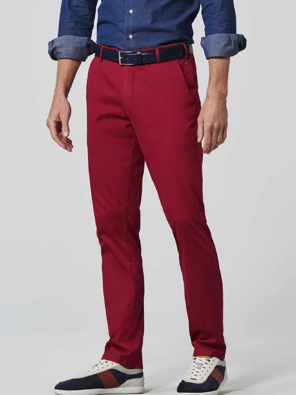 MEYER Hose Herren Baumwolle rot, 54