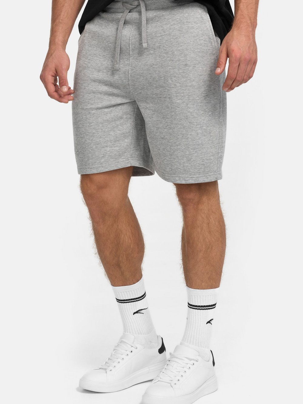 Indicode Shorts Sweat Herren Baumwolle grau, L