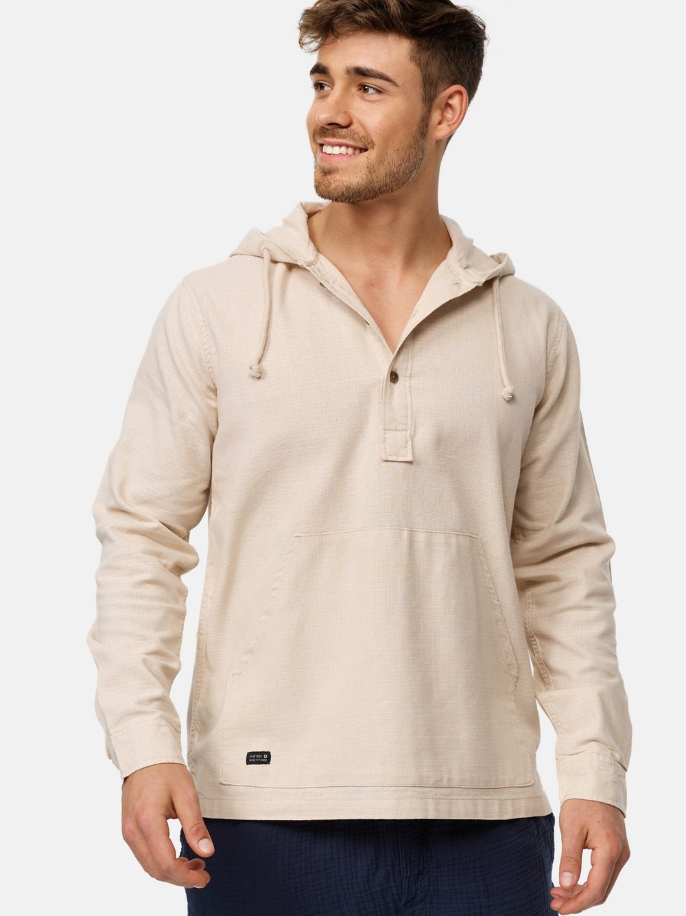 Indicode Kapuzenpullover Herren Regular Fit Baumwolle beige, XL