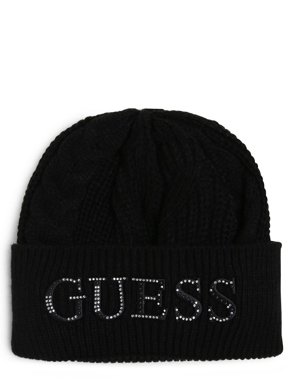 GUESS Mütze Damen Grobstrick schwarz, ONE SIZE