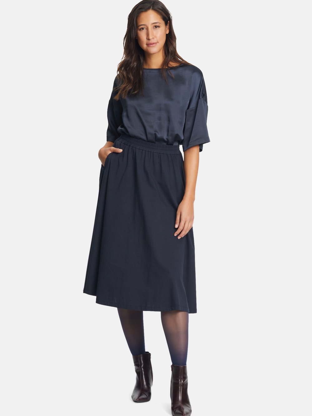 Vera Mont Casual-Kleid Damen Baumwolle blau, 46