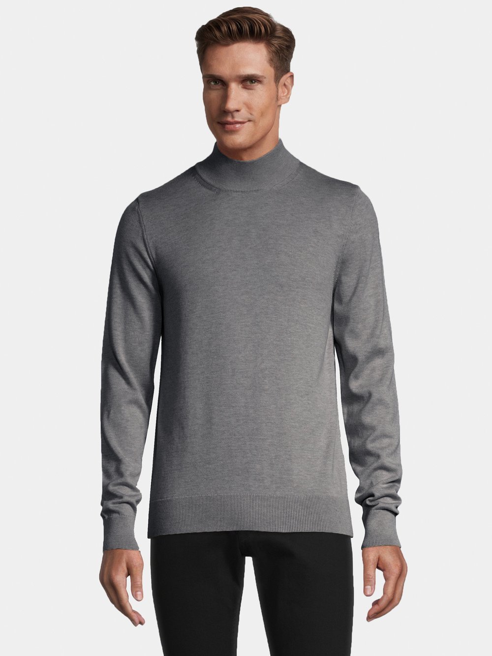 Steffen Klein Pullover Herren Baumwolle grau, S