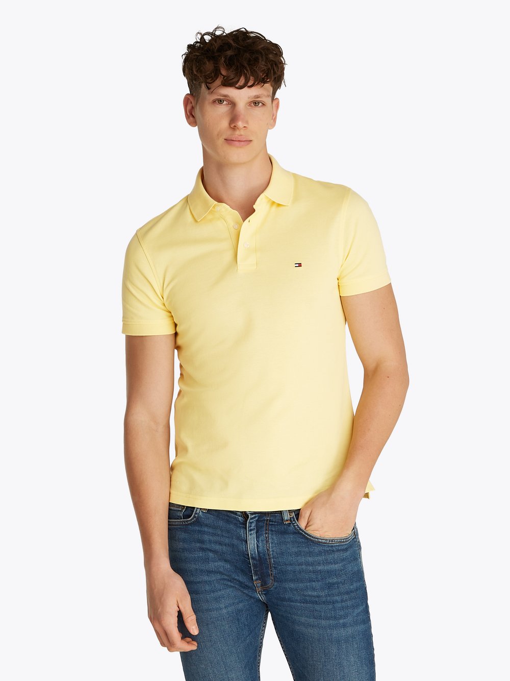 Tommy Hilfiger Poloshirt Herren Baumwolle gelb, M