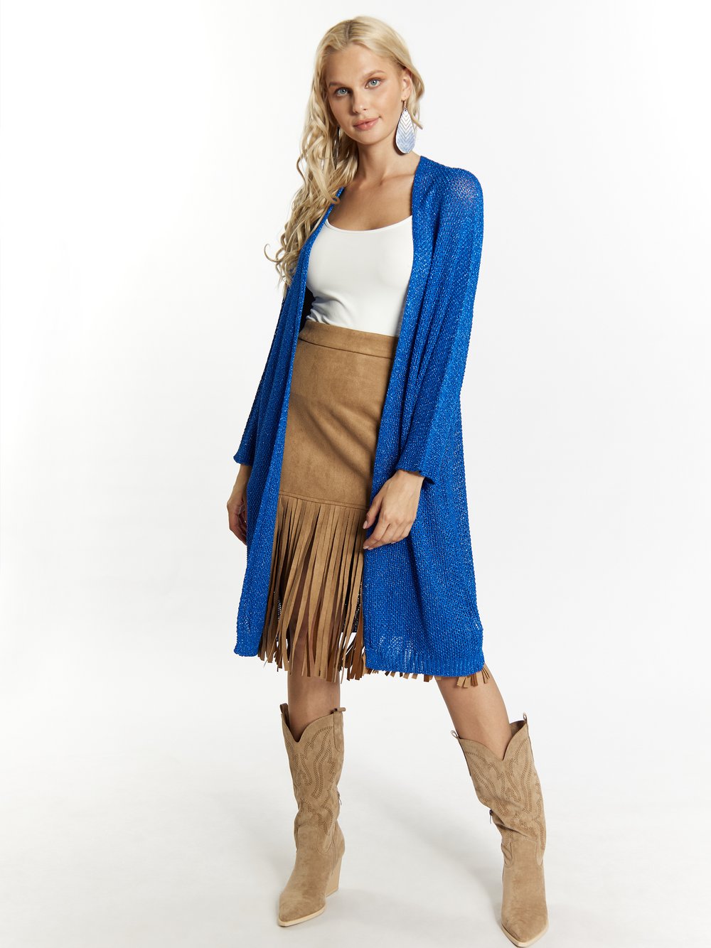 IZIA Cardigan Damen Viskose blau, M/L