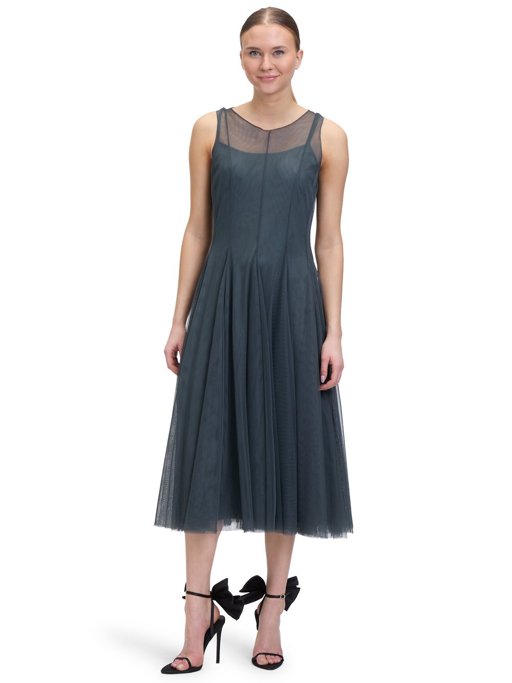 V by Vera Mont Abendkleid Damen Mesh grün, 38